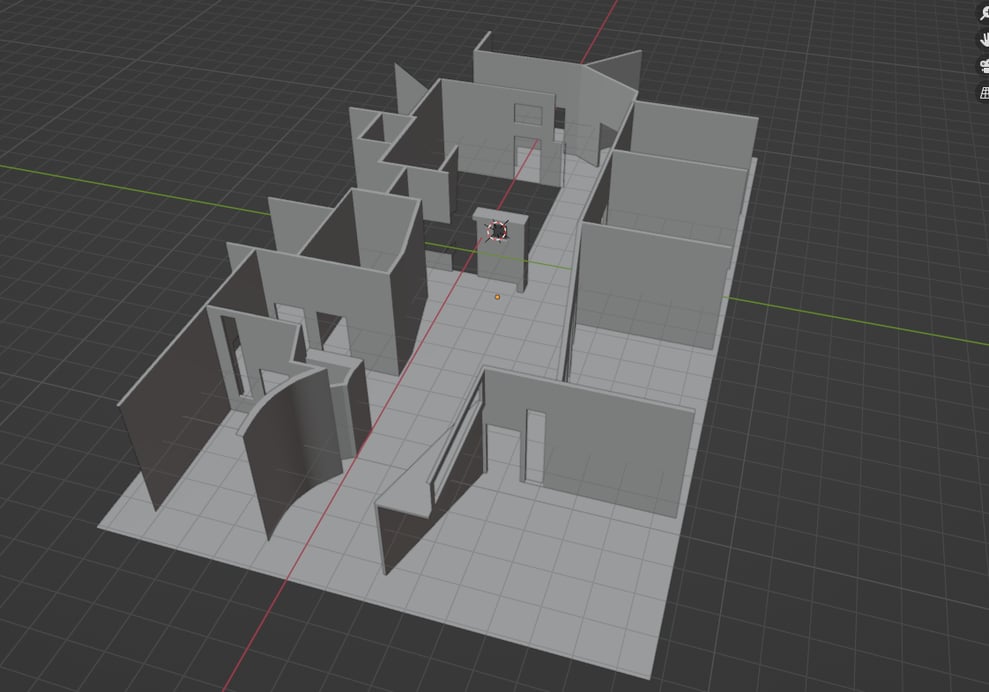 On Location in the Metaverse - Blender - Floor Plan